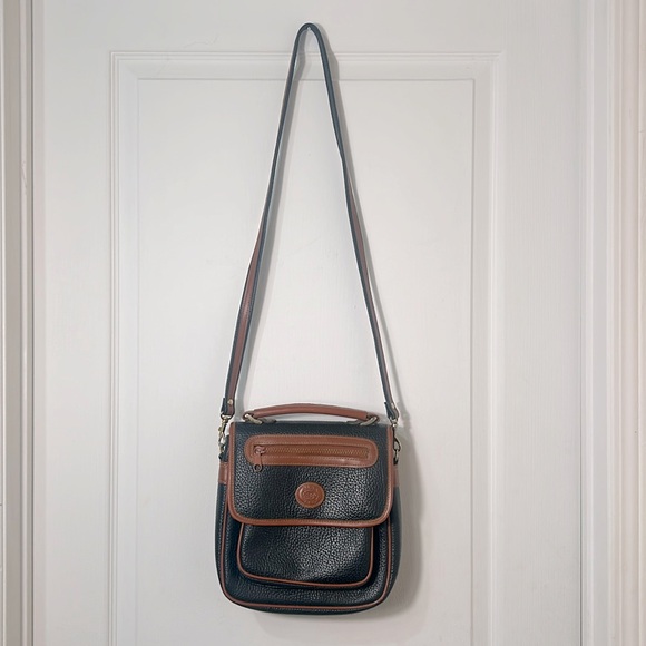 ALBA BUCKET CROSSBODY BLACK AND BROWN BAG - Picture 3 of 11